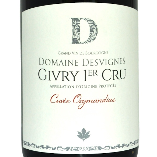 Burgundy Domaine Desvignes Givry Premier Cru Ozymandias 2023